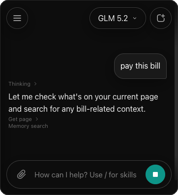 Sidekick Pro running in the Chrome side panel