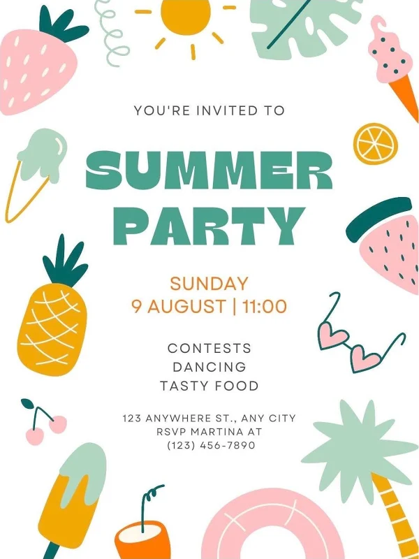 Summer Party invitation